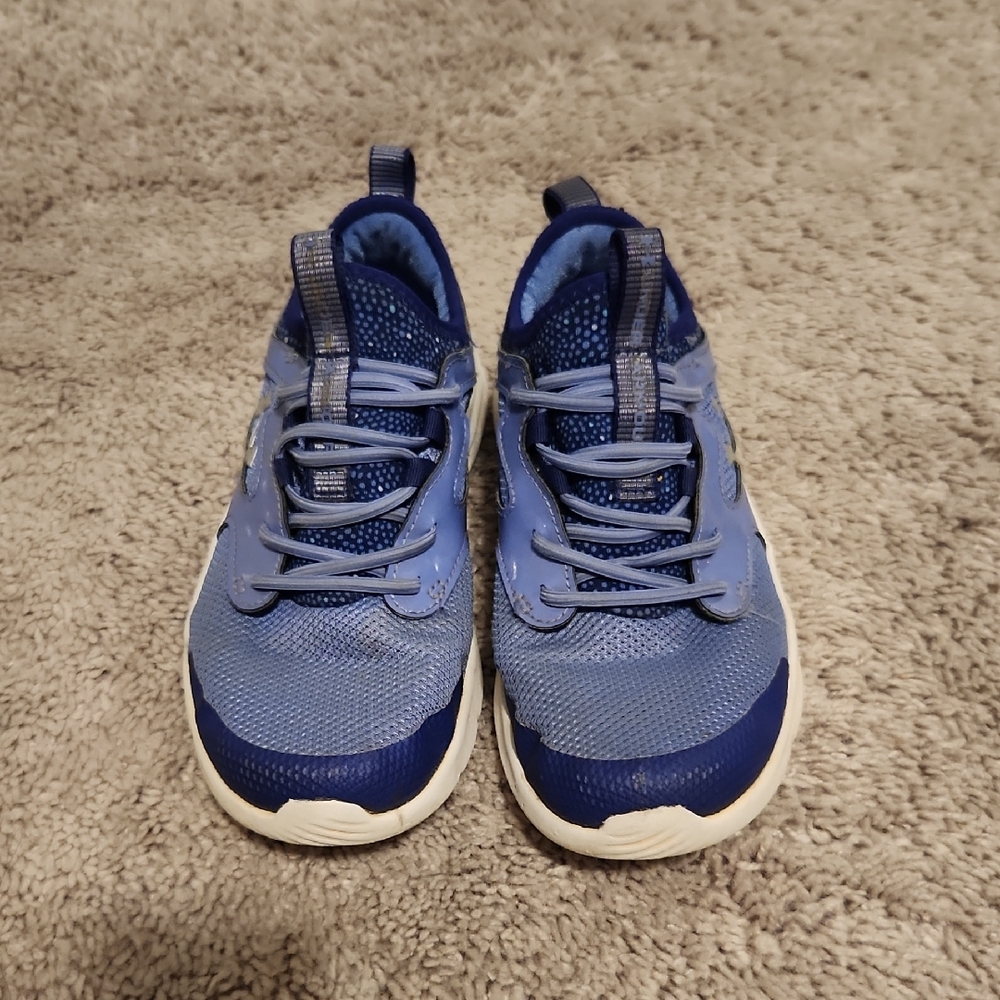 Under Armour Light Blue and Navy Kids Athletic Sneakers